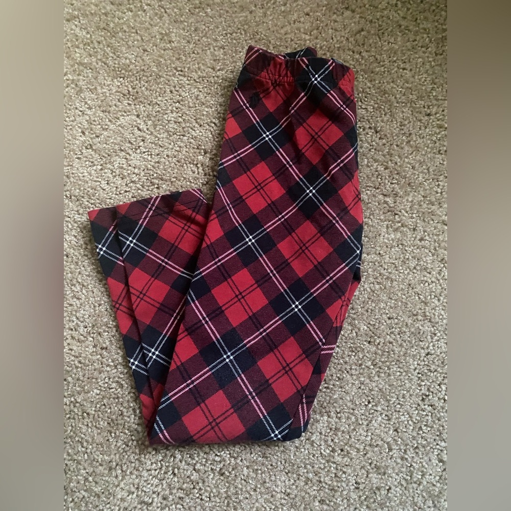 POLO - BLACK & RED PLAID LEGGINGS